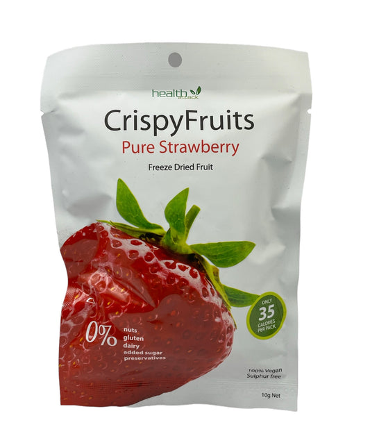 Freeze Dried Pure Strawberries 10 grams, snack on the run pack