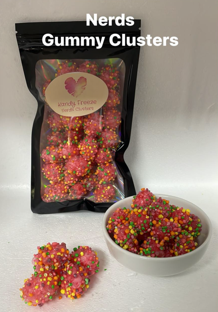 Freeze Dried Nerds Gummy Clusters Rainbow Tangy & Crunchy Kandy Freeze