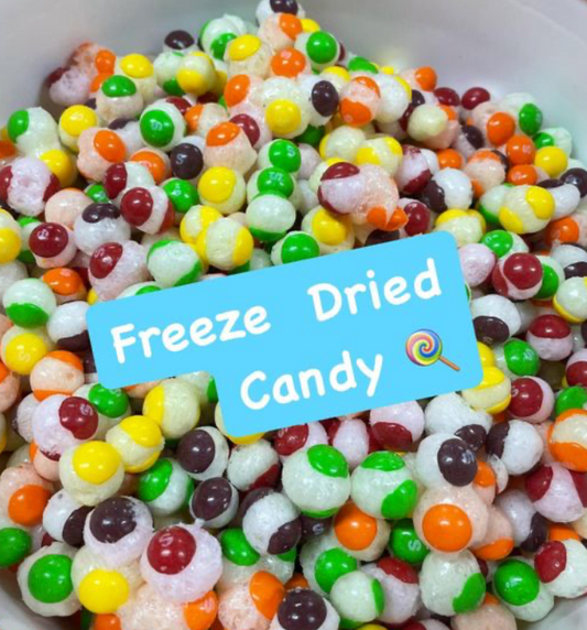 FREEZE DRIED Skittles Rainbow Treats.  WITH  PERSONALIZED STICKER  with your name on them