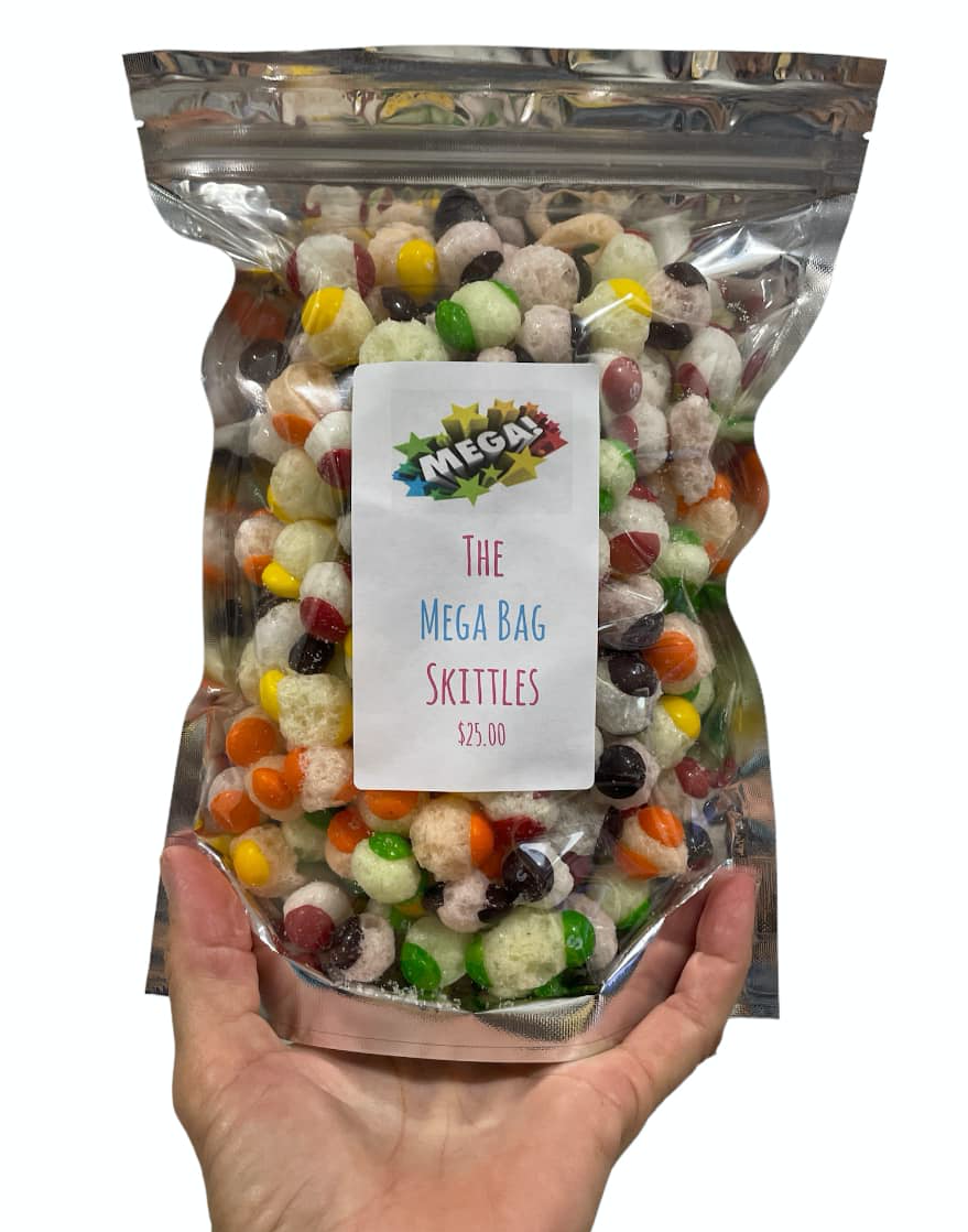 Freeze Dried skittles Rainbow Treats  Mega  250 grams Large Bag